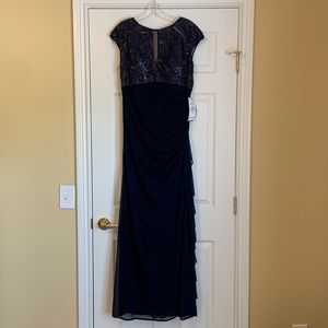Gorgeous Full length navy dress. For black tie or mother of the bride or groom.